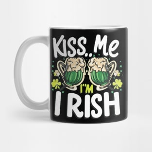 Saint Patrick's Day Shamrock Drinking Kiss Me I'm Irish Meme Mug